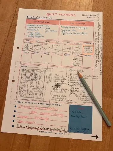 Quilt-Planer ausgefüllt